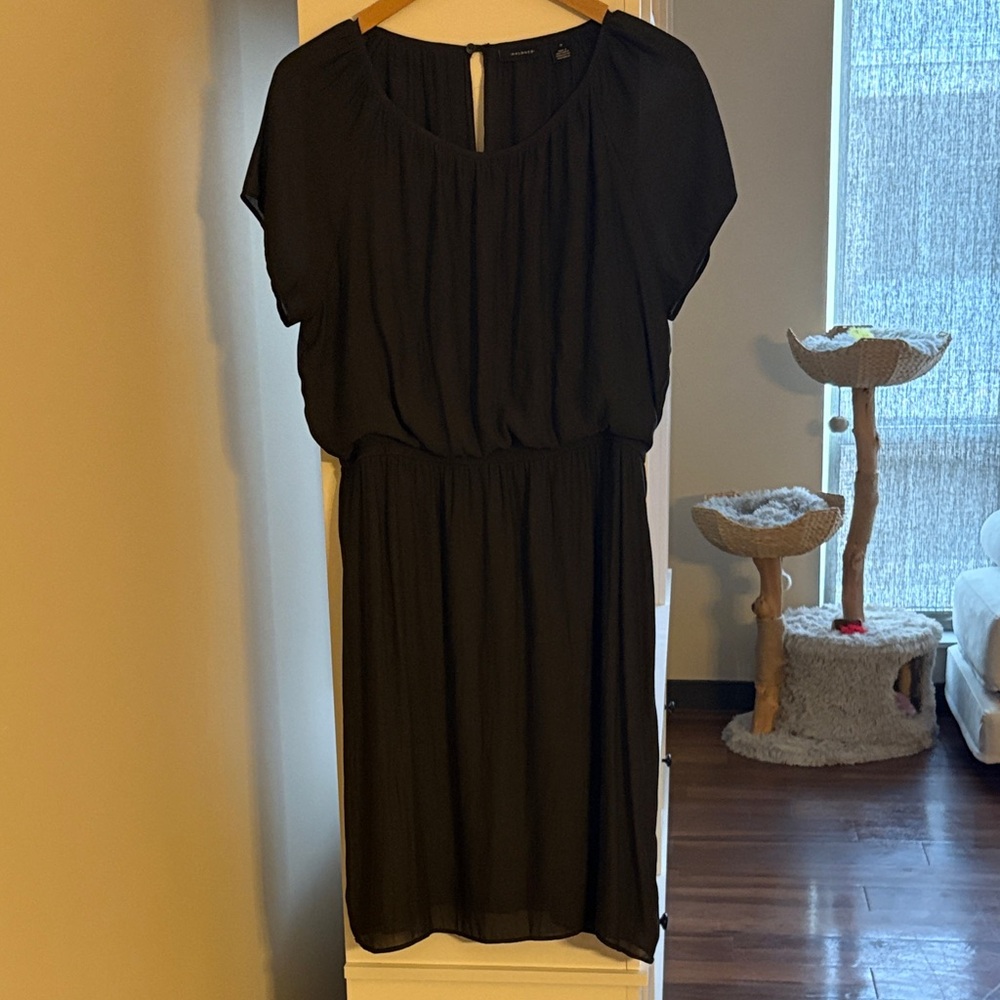 Halogen Black Midi Dress